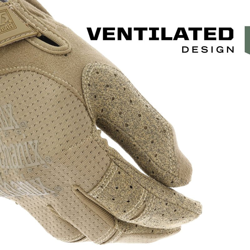 Mechanix Wear: Tactical Specialty Vent Tactical Gloves, Touch Capable, High Dexterity, Gloves for Airsoft, Paintball, and Field Work, Work Gloves for Men (Brown, Small)
