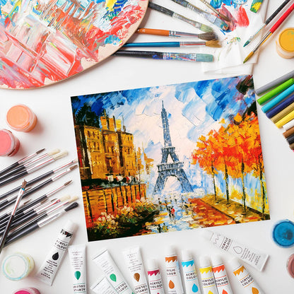 5 Packs Canvas for Painting - 30 x 40 cm(12" x 16"), Blank Canvas Panels Board for Acrylic Painting, Oil Paint & Wet Water Art Media, Canvases for Professional Artist, Hobby Painters & Beginners