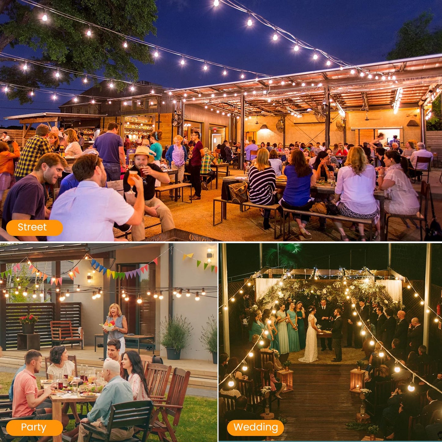 Bdrofn 100FT Solar String Lights Outdoor Waterproof, Solar Patio Lights with Remote Control & 30+2 Dimmable ST38 Edison Bulbs Shatterproof,Solar Powered String Lights for Outside Garden Backyard