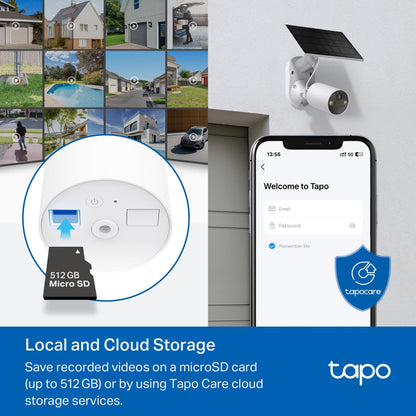 Tapo TC82 KIT 2K 3MP Battery Solar Security Camera Outdoor, Maintenance-free, Colour Night Vision, Outdoor Camera No Monthly Fee, Smart Person Detection, IP65, Works with Alexa & Google