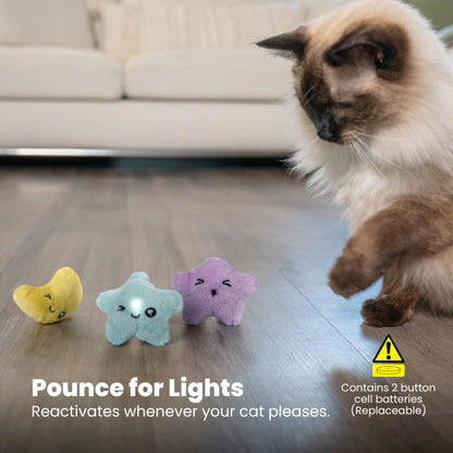 Catstages Toss 'N Twinkle Catnip Cat Toys - 3 Pack