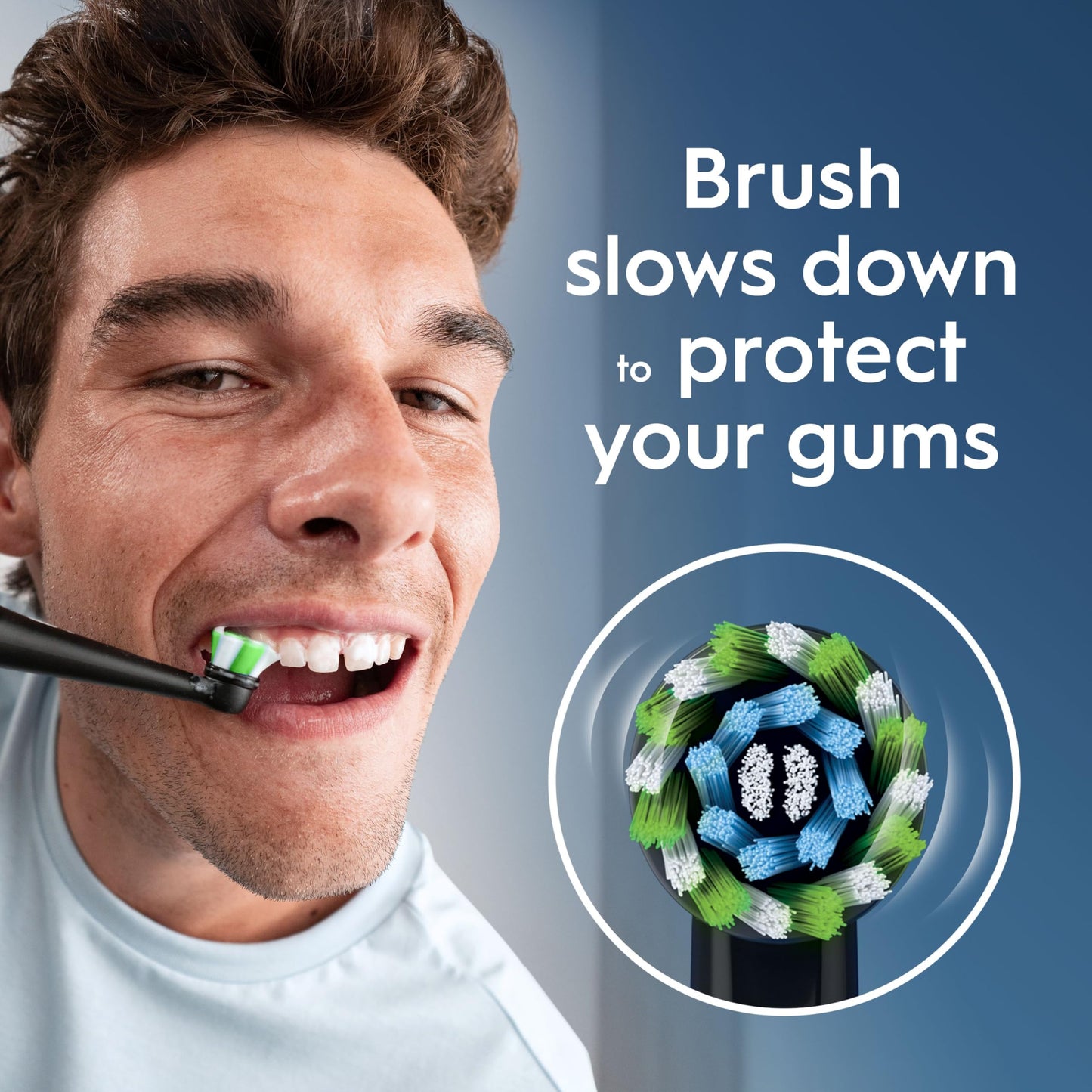 Oral-B Pro 1 Electric Toothbrush For Adults, Oral B Electric Toothbrushes Adults, With 3D Cleaning, 1 Toothbrush Head, Gum Pressure Control, 2 Pin UK Plug, Black