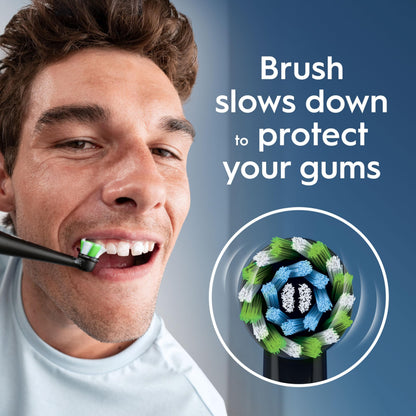 Oral-B Pro 1 Electric Toothbrush For Adults, Oral B Electric Toothbrushes Adults, With 3D Cleaning, 1 Toothbrush Head, Gum Pressure Control, 2 Pin UK Plug, Black