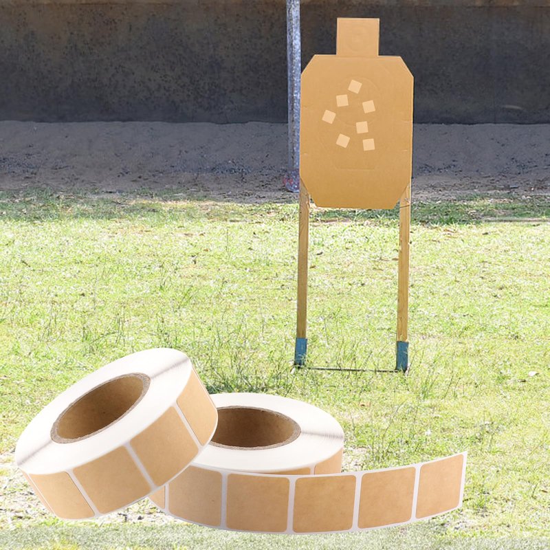1000Pcs 0.87 Inch Target Pasters,Self-Adhesive Target Sticker Tape Shooting Cardboard Paper Markers Label for Pistol Shooting Range Practice(Brown)