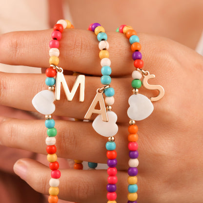 Ursteel Valentines Gifts for Kids Girls - 6 7 8 9 10 11 12 13 14 15 16 Year Old Birthday Gifts for Tween Teen Teenage Girl Gift Idea, M Initial Choker Necklace Kids Girls Jewelry