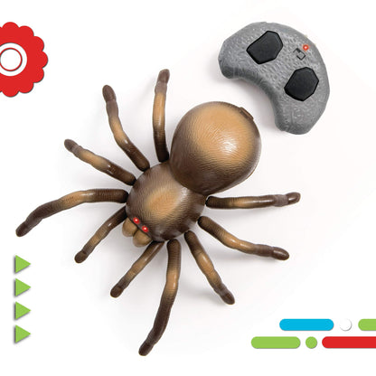 Discovery™ RC Tarantula Spider – Remote Control Toy Spider with Realistic Movement, Red LED Eyes & Wriggling Legs | Prank Gift for Boys Girls & Bug Lovers| Fun Electronic Animal Toy for Kids Ages 8+