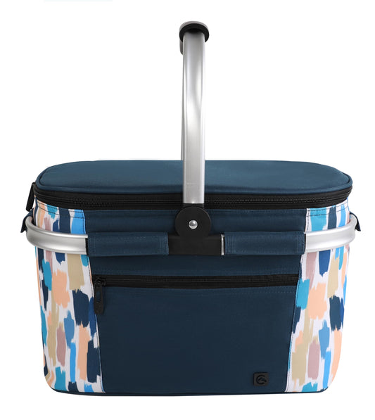ALLCAMP Insulated Cooler Bag Portable Collapsible Picnic Basket Cooler with Sewn in Frame (Medium Graffiti Pattern)