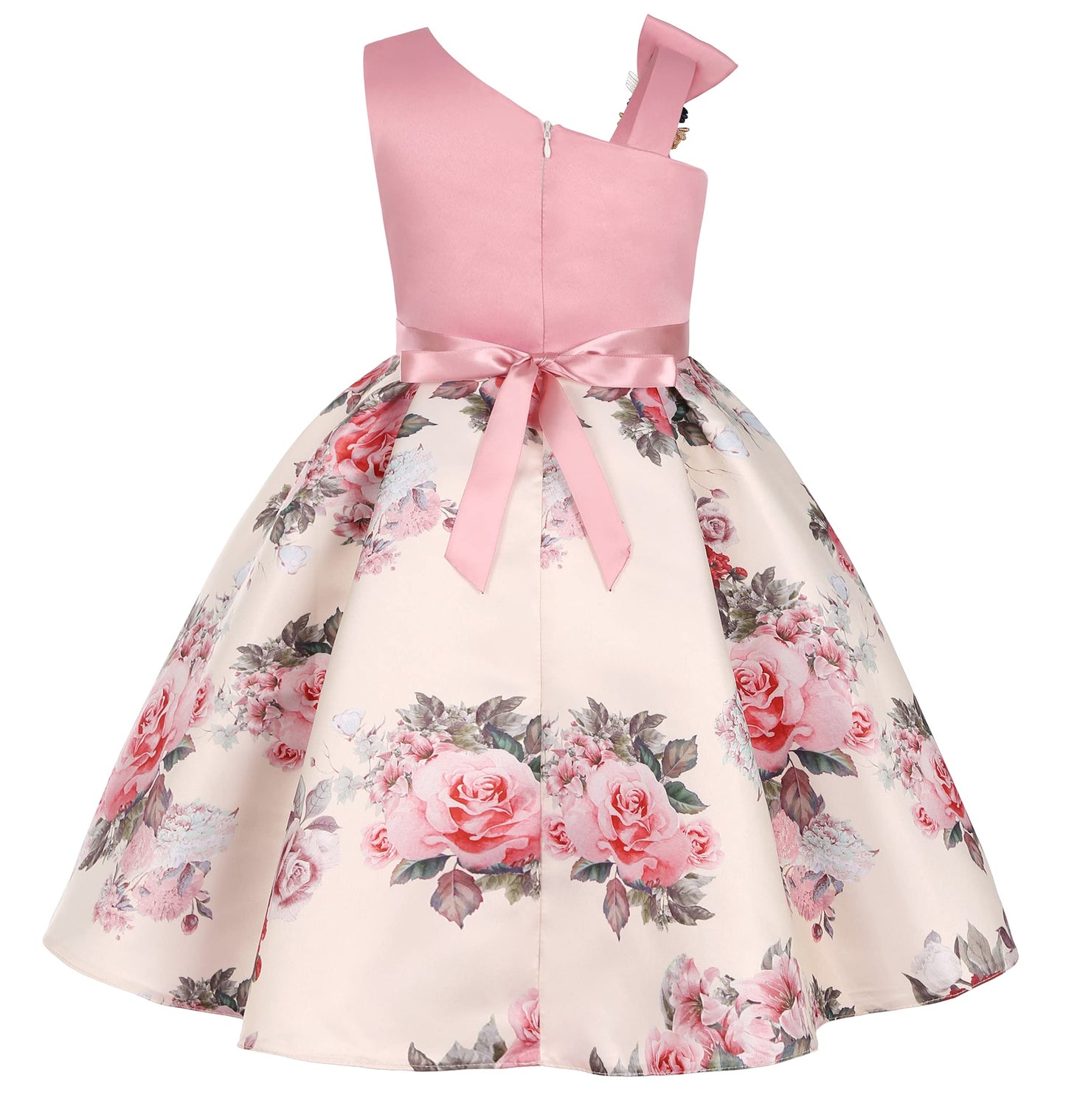 Little Girls Vintage Plaid Dresses Birthday Party Frocks New Year Wedding Event Prom Tutu Dress (Cameo Brown,130)