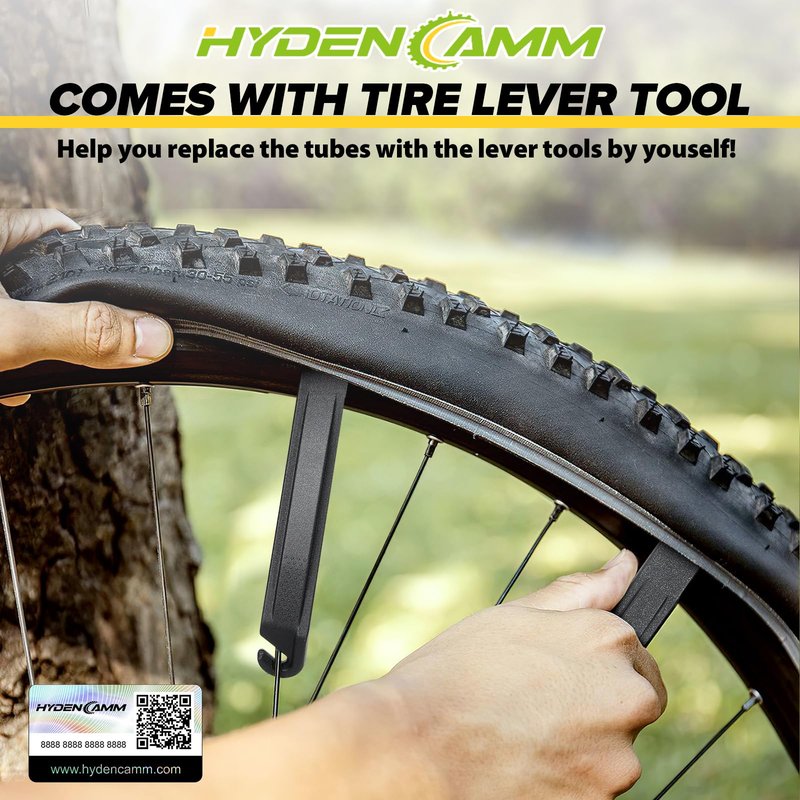 16 Inch Bike Tube 4 Pack with 2 Tire Levers, Premium Bike Tire Tube Fit 16''x 1.75/1.95/2.10/2.125, Schrader Valve Bicycle Tubes for Most 16'' Kids Bikes by Hydencamm