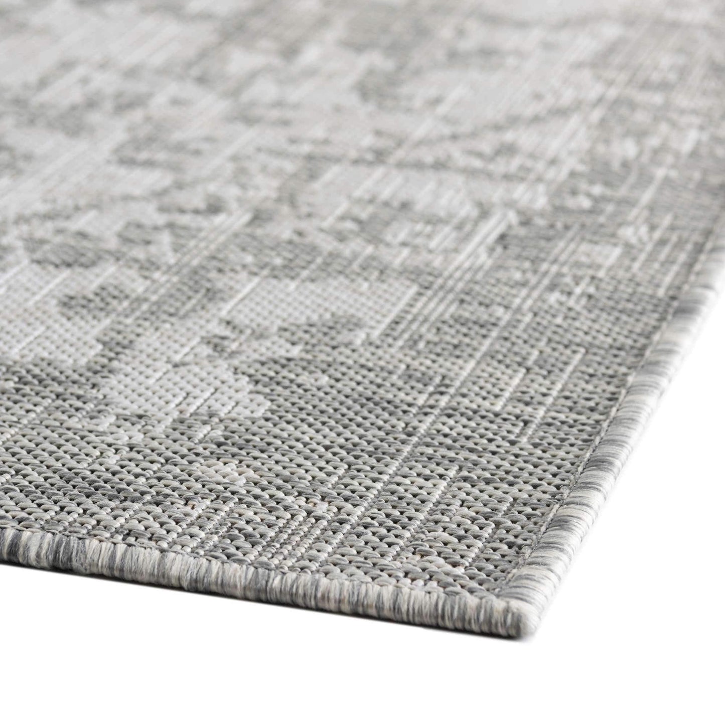 Unique Loom Outdoor Collection Area Rug - Dubai (3' 3" x 5' 3" Rectangle, Gray/ Ivory)