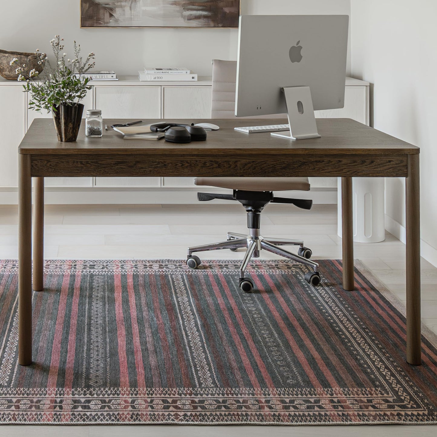 KNOTTING MATTERS Vibe Stripe 5’ x 8’ Area Rug – Sand, Charcoal & Clay Heritage Flatweave, Low-Pile – Easy Clean Area Rug – Perfect for Living Room, Dining Room, Bedroom – Pet & Kid Friendly