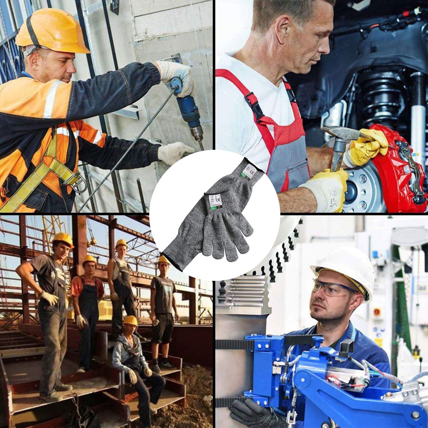Guyarns Cut Resistant Gloves and Sleeves Set, EN388 Certified and Rated Level 5 (Highest) Cut Resistance, Protective Gloves and Sleeves (M)