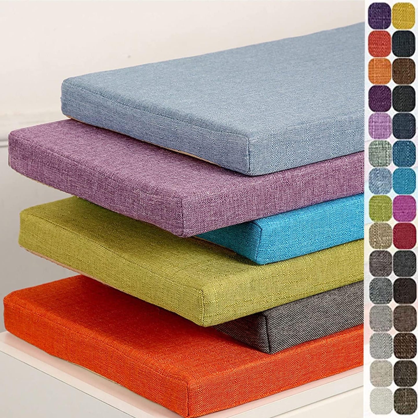 Indoor Outdoor Bench Cushion ,Custom Washable Bench Cushion for Garden Furniture,Non Slip 2/3/4 Seater Pad Patio Kitchen Sofa Bench Cushions for Dinning Bench Swing Window Seat Pad (Thickness 15CM)