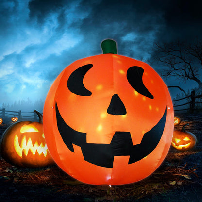 AJY 10 Feet Halloween Inflatable Giant Pumpkin with Build-in LEDs Blow Up Inflatables for Halloween Party Indoor Outdoor Blow Up Decoration Yard Garden Lawn Decorations