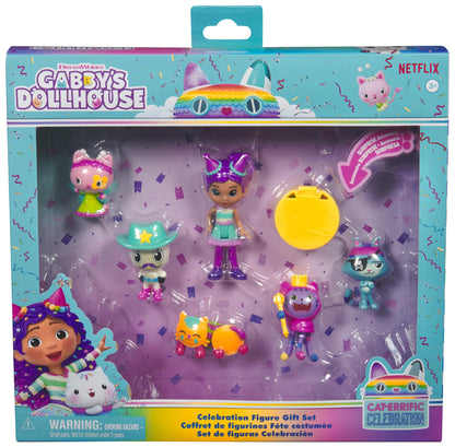 Gabby’s Dollhouse, Celebration Themed Figures with Gabby Girl, 5 Cat Toy Figures, Surprise Toys & Dollhouse Accessories, Kids Toys for Girls & Boys 3+