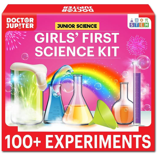 Doctor Jupiter Girls First Science Experiment Kit for Kids Ages 4-5-6-7-8| Birthday Gift Ideas for 4+ Year Old Girls| STEM Learning & Educational Toys