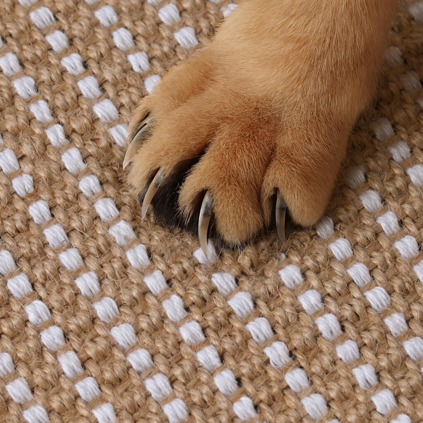 Cat Scratching Mat Sisal, Sisal Fabric Large Pet Scratching Pad for Indoor Cats with Adhesive Hook Loop Tape, Cat Scratching Rug Wall Scratchers (1pcs(11x13.8in))