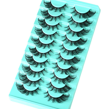 APCYUST Cat Eye Lashes Natural Fox Eyelash Wispy Russian Strip Eyelashes 10 Pairs D Curl Fake Fairy Lash Strips Fluffy Spiky Cateye Lashes Wispies False Eyelash Foxy Look (Fox Eyelashes | 8-16mm)