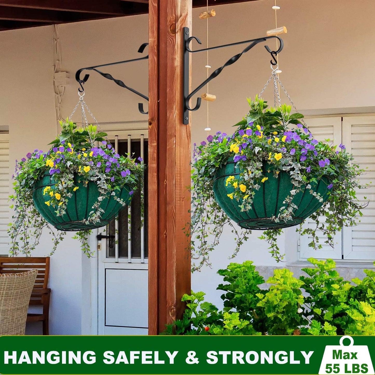 GAViA Heavy Duty S Hooks, S Shaped Hooks Hanging Hooks Matte Black S Hooks for Hanging Pots and Pans, Plants, Coffee Cups, Clothes, Bags, Towels in Kitchen, Bedroom, Office, Garden, Bathroom, 20 Pack