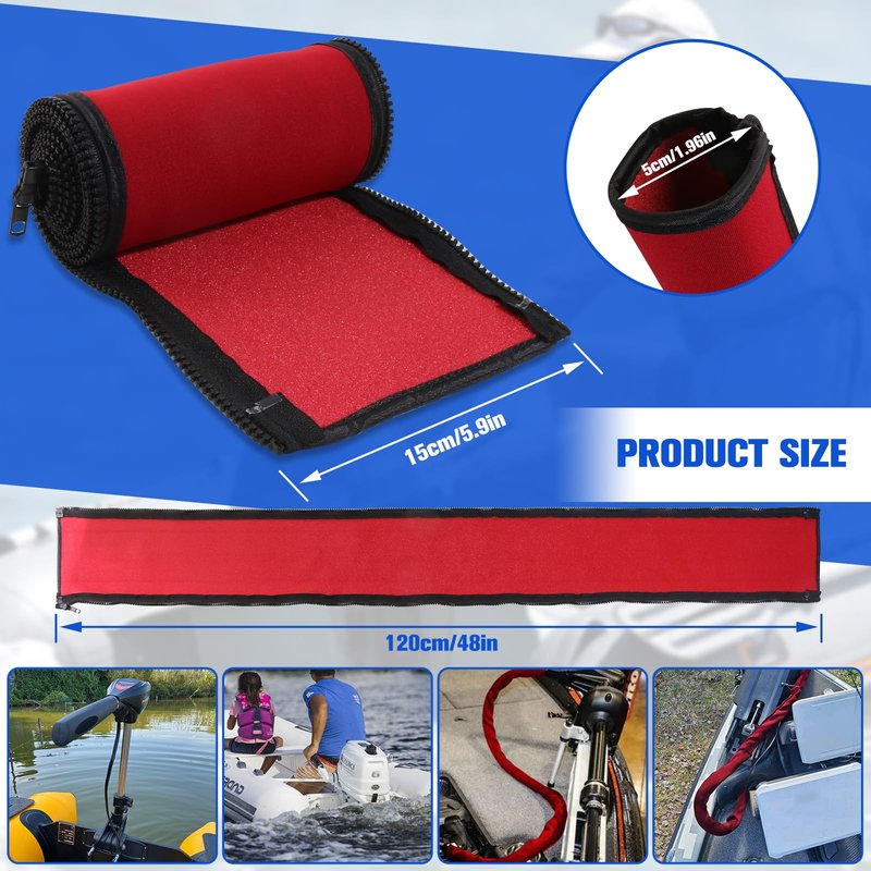 48 inch Zippered Neoprene Cable Sleeve