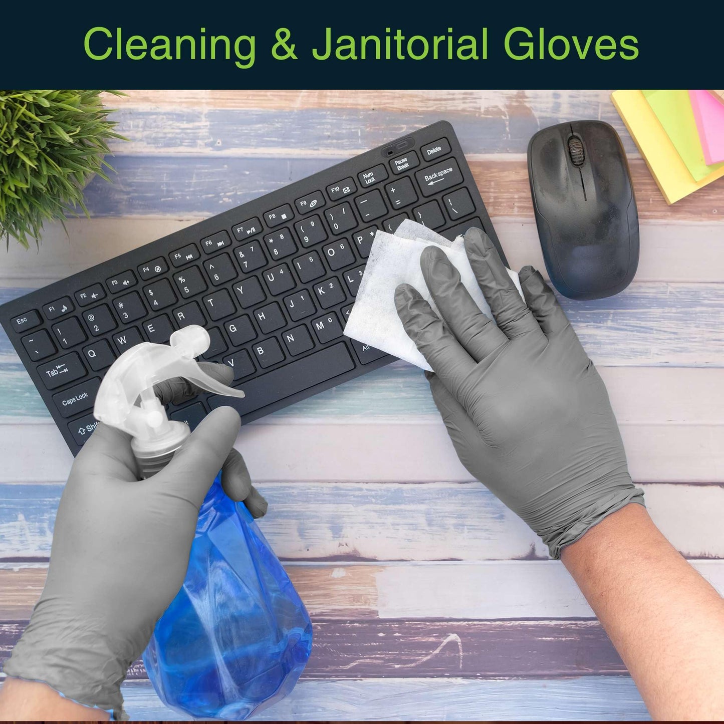 FifthPulse Cool Gray Nitrile Disposable Gloves X Small, 100 Count - Latex Free food Safe Cleaning and Cooking Gloves X Small, Surgical Grade Medical Exam Gloves