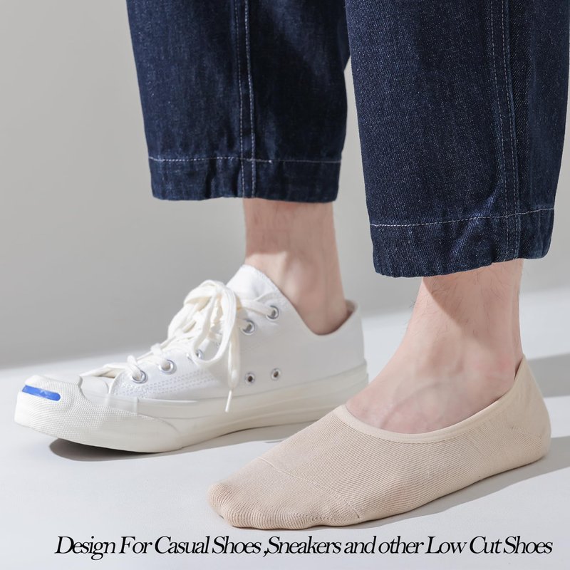 JORMATT 6 Pairs Mens No Show Socks with Non Slip Grips Women Cotton Low Cut Socks for Loafers Sneaker Boat Casual Shoes, Men Shoes size 10-14