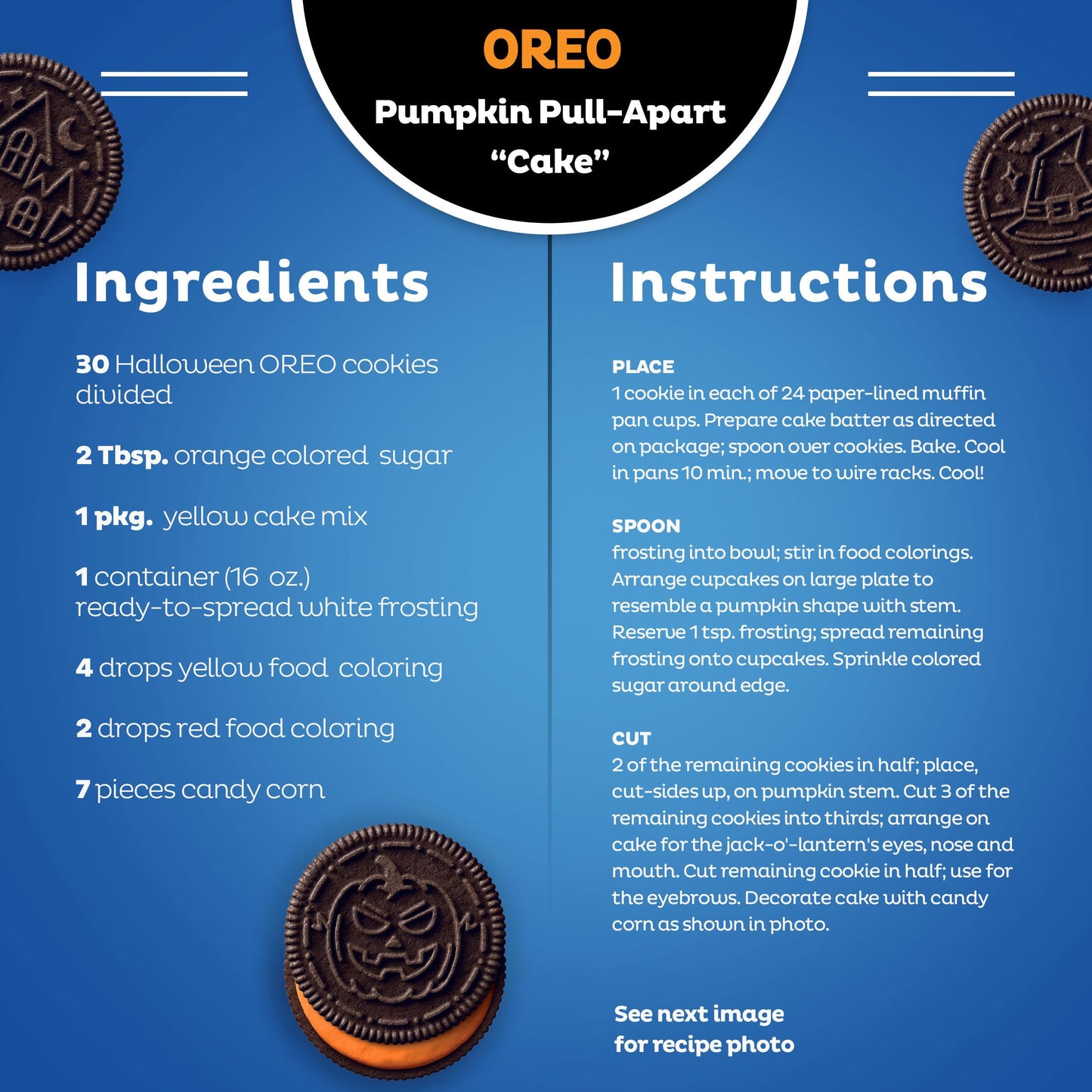 OREO Orange Creme Chocolate Sandwich Cookies, Limited Edition, Halloween Cookies, 18.71 oz