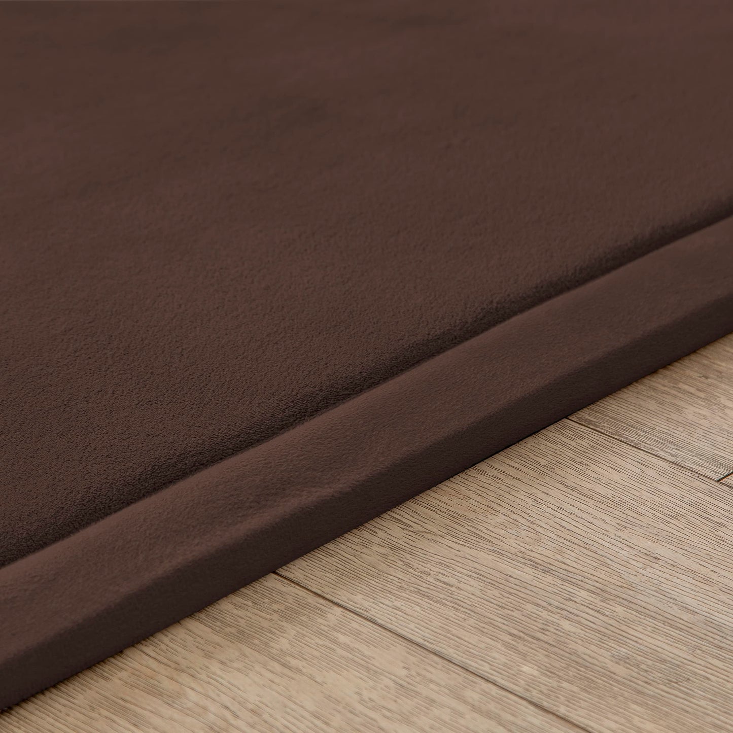 Loartee Thick Coral Velvet Rug - Area Rugs(4'11"x4'11", Coffee) for Play Mat Yoga Mat Exercise Pads Carpet