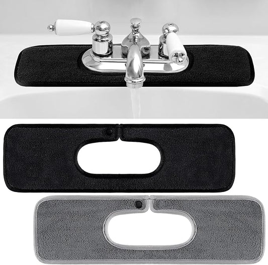 2 Pcs Faucet Mat for Kitchen Sink Splash Guard for Kitchen Sink Faucet Dish