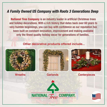 National Tree Company Artificial Christmas Tree, Black Tinsel, Includes Stand, 6 feet
