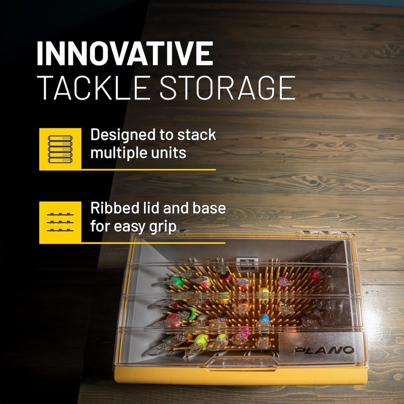 Plano Edge Master Crankbait XL Tackle Storage - Premium Rust-Resistant Organizer | Clear/Yellow