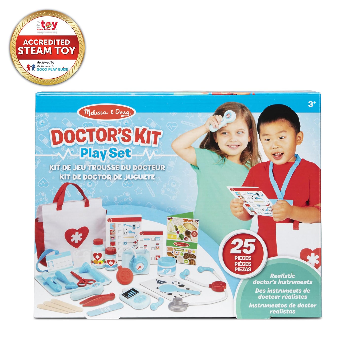 Melissa & Doug Doctors Set for Kids Educational Toys for 3+ Year Old Girls or Boys | Kids Doctors Kit | Doctor Set for 3 Year Old Gifts | Dr Playset Role Play Age 3 4 5 6