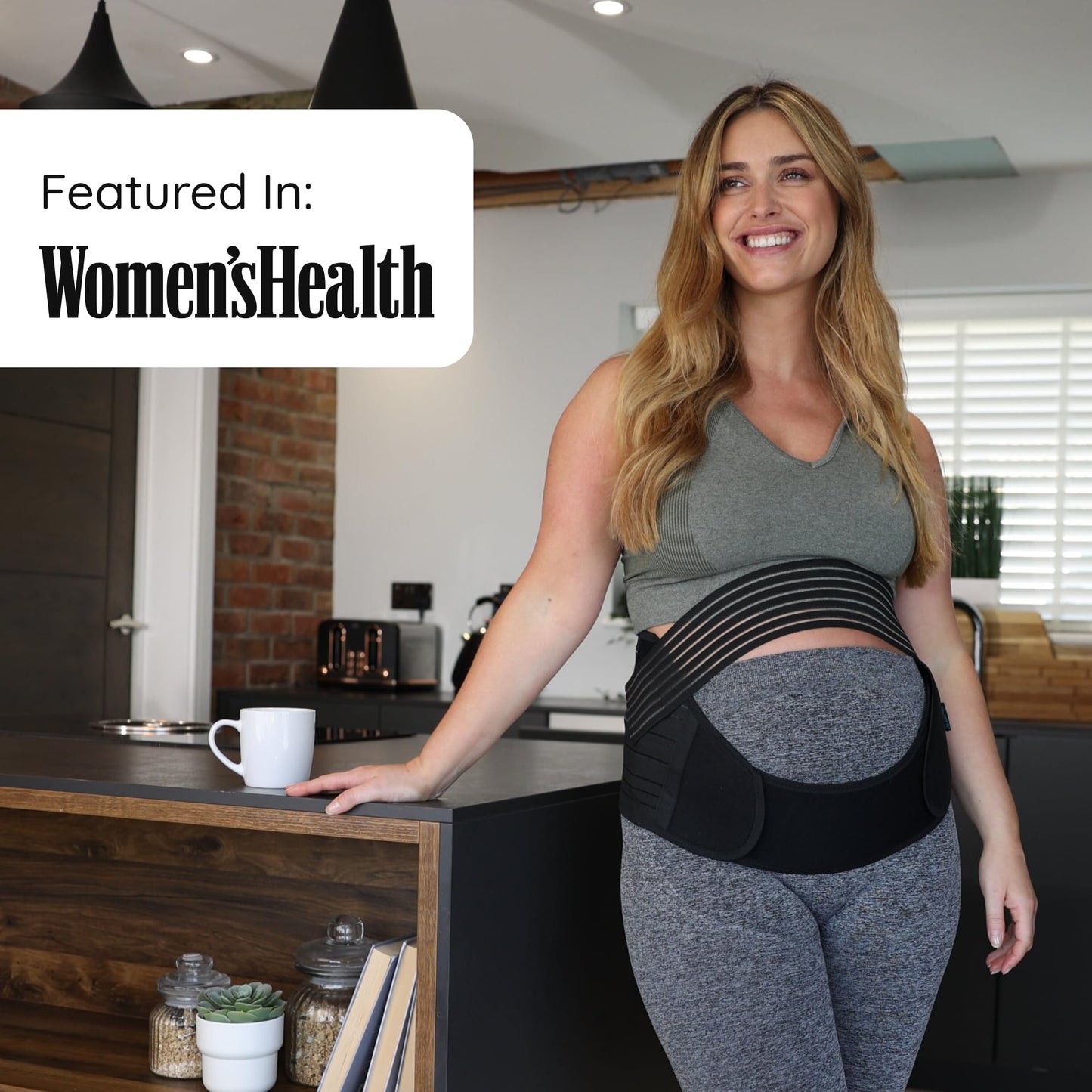 BABYGO® 4 in 1 Pregnancy Support Belt Maternity & Postpartum Band - Relieve Back, Pelvic, Hip Pain, SPD & PGP >> inc 40 Page Pregnancy Book for Birth Preparation, Labour & Recovery M Black