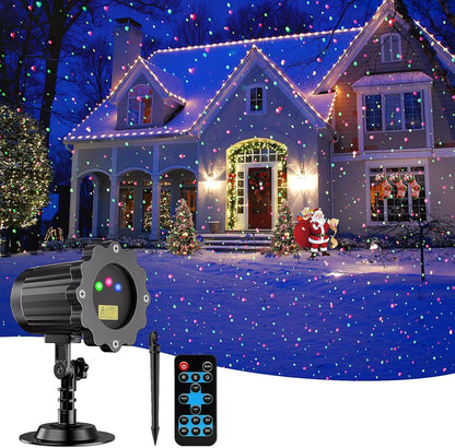 Laser Christmas Projector Lights Outdoor, Christmas Decorations Stars Light Show, Holiday Projector Decorations for House/Garden/Party