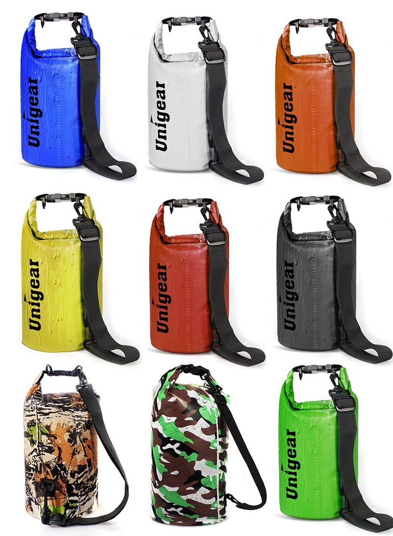 Unigear Dry Bag Waterproof, Floating and Lightweight Bags for Kayaking, Boating, Fishing, Swimming and Camping with Waterproof Phone Case (Orange, 5L)