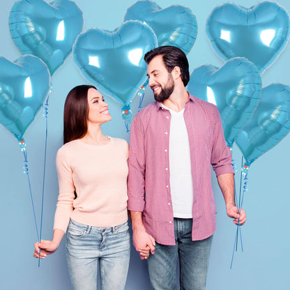 12 Pcs Red Heart Balloons,18 Inch Heart Foil Balloons Love Balloon Valentine Balloon for Birthday Party Wedding Engagement Party Baby Shower Valentine Day Decorations (red)