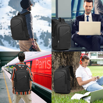 Kono Laptop Backpack, Anti Theft Rucksack for Men Women Travel Work 15.6 Inch Laptop Bag with USB Charging Port Lightweight School Bag for Girls Boys