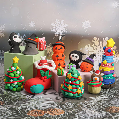 CiaraQ Modeling Clay Kit - 50 Colors Air Dry Clay with Sculpting Tools, Ideal for Crafting, DIY Projects. Easter/Halloween/Christmas Gifts