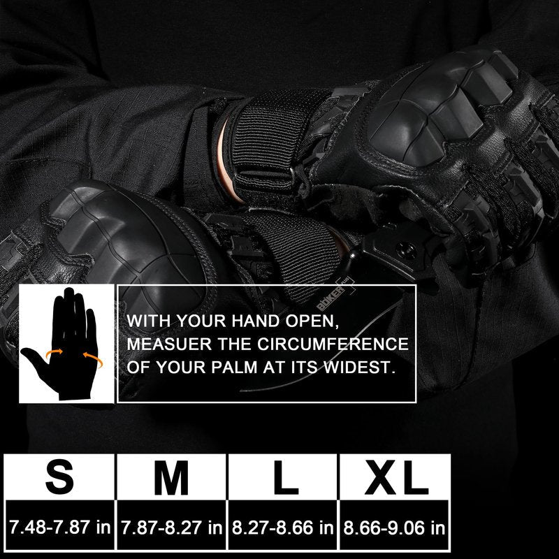 WTACTFUL Touch Screen Motorcycle Tactical Gloves for Men Airsoft Paintball Gear MTB Bike Cycling Cross-Country Motorbike ATV Hunting Hiking Riding Driving Work Outdoor Full Finger Gloves XL Black
