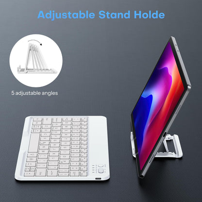 OMOTON Bluetooth Keyboard for Tablet/Android/Windows/iOS, with 7 Colors Backlight Rechargeable Wireless Mini Keyboard for Galaxy Tab A9+/A9+ Plus/S9/S9 Plus/S9 FE, Black