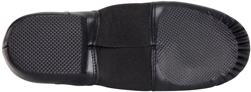 Linodes (Tent Leather Upper Jazz Shoe Slip-on for Women and Men's Dance Shoes Black 9.5M