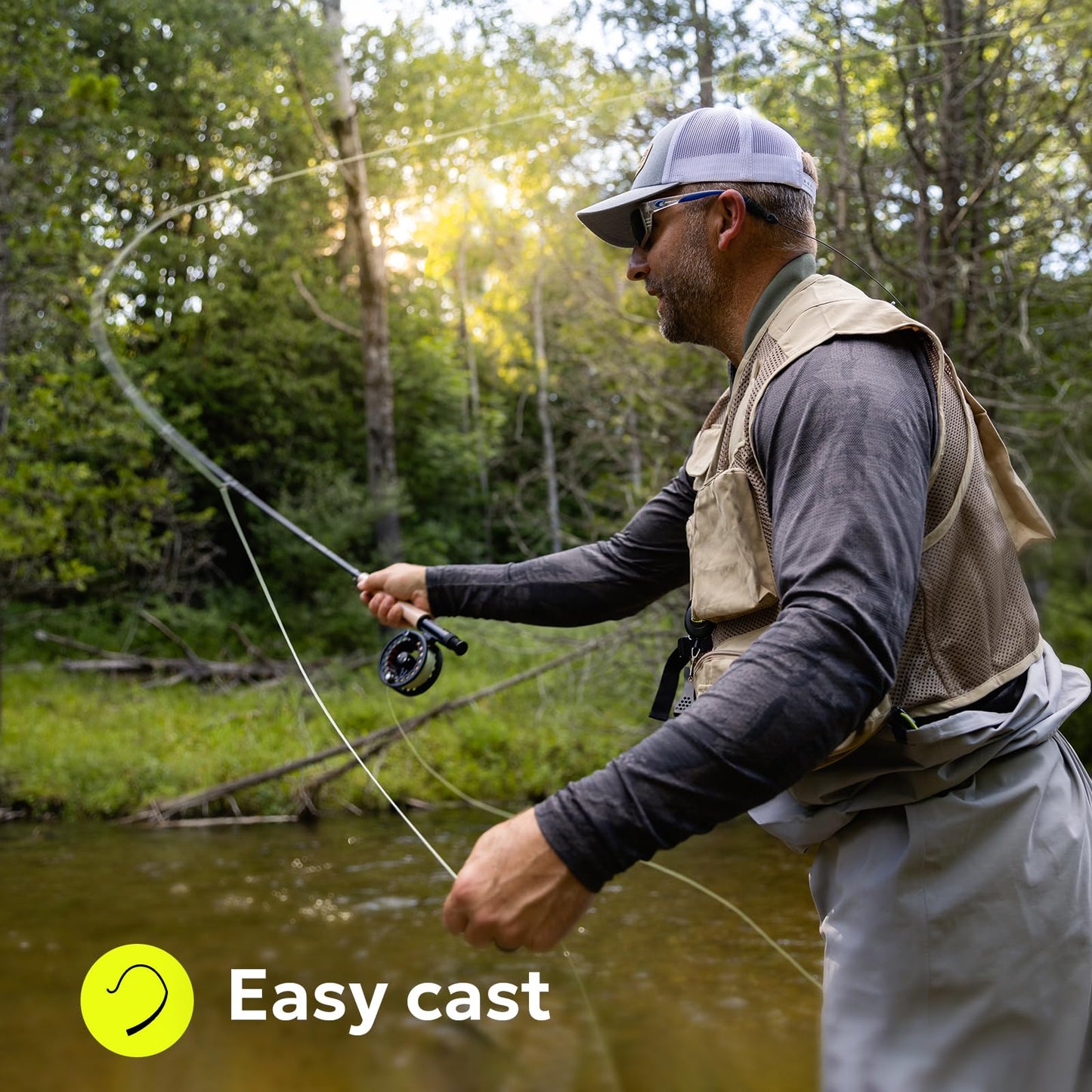 SF Fly Fishing Line with Welded Loop Weight Forward Floating Fly Line WF3F 90FT