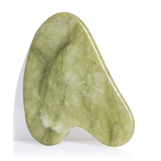 Guasha Scraping Massage Tool – Jade Gua Sha Board - Traditional Scraper Tool for Anti-Aging - Natural Stone Aventurine Guasha - For Silky Smooth and Beautiful Skin - By Sandine