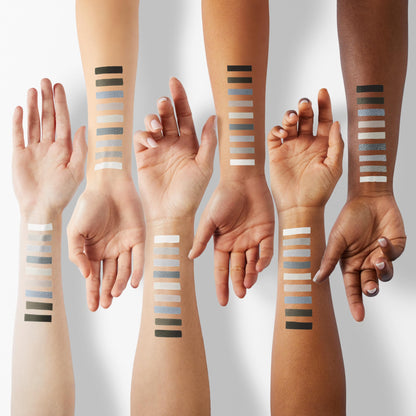 AMY'S DIARY Black Smokey Silver Glitter Shimmer Eye Eyeshadow Makeup Palette,9 Colors Cool Toned Matte Glitter Make Up Black Radiance Eyeshadow Palette Sombras De Ojos Profesional(A)