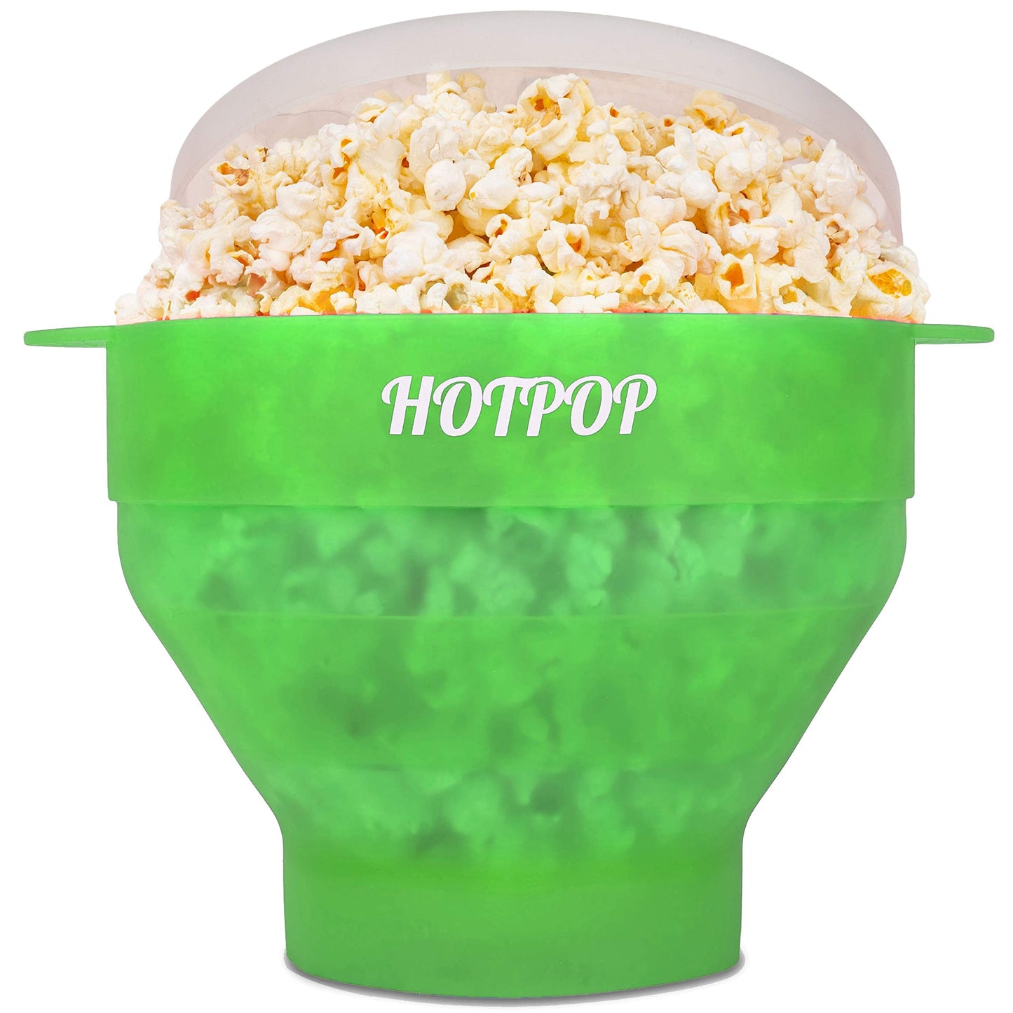 The Orginal HotPop Silicone Popcorn Maker - Microwave Popcorn Popper with Handles - Collapsible Bowl, Heat-Resistant, Easy to Clean, Ideal for Family Movie Nights, 15-Cup Capacity - Red