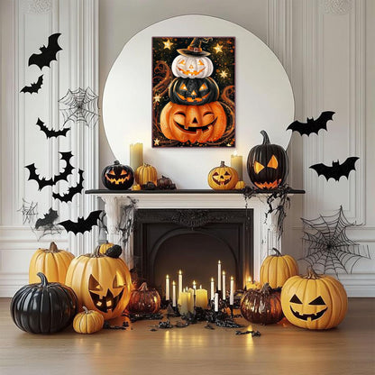 bleihum Pumpkin Diamond Art Kits for Adults- 5D Diamond Painting Kits for Adults, Halloween Gem Painting Kit for Home Wall Decor Gifts(12x16inch)