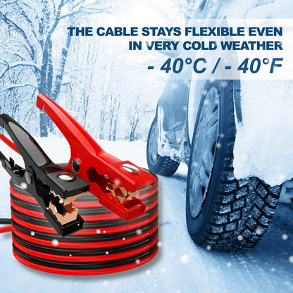 AWELTEC Jumper Cables for car, UL-Listed 8 Gauge 12 Feet Heavy Duty Booster Cables with Carry Bag (8AWG x 12Ft)