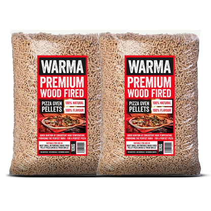 2 x 10kg Bags Eco Premium Pizza Oven Wood Pellets 100% Natural - Easy to Light - Suitable for Ooni Uuni Ninja Nero Dellonda Outdoor Garden Cooking Pellet Operated Stoves Wood Fired Grill Pizza Ovens