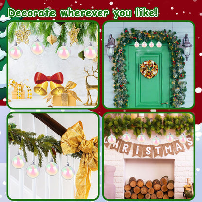 50 PCS Halloween Plastic Iridescent Ball Decoration,Clear Bubble Ball for DIY Bubbling Cauldron,Witch Cauldron Decoration,Cauldron DIY Witch Magic Pot,2 Inch