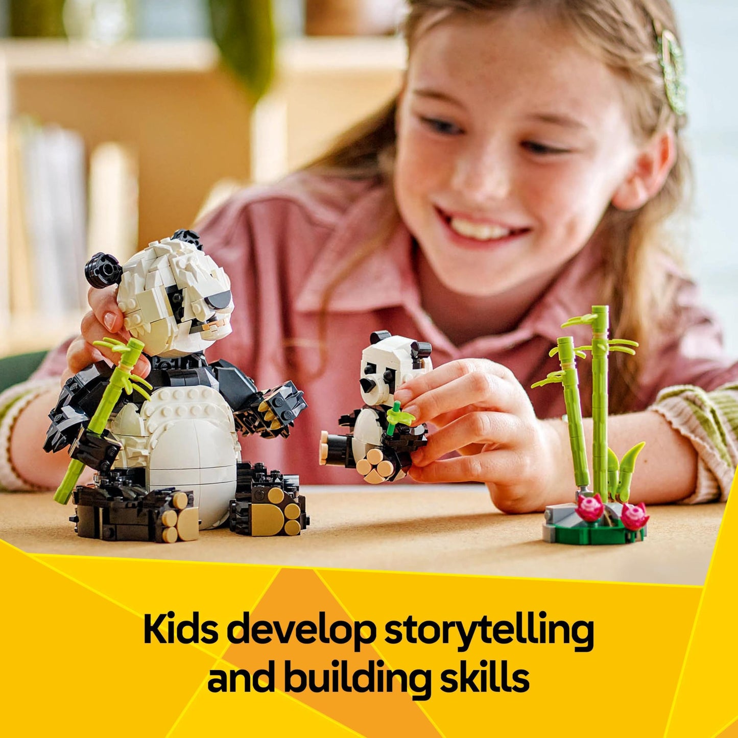 LEGO Creator 3in1 Wild Animals: Panda Family Toy - Transforms into Penguin Figures or Orca Whale Toys - Creative Birthday Gift for 8+ Year Old Girls & Boys - 31165